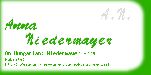 anna niedermayer business card